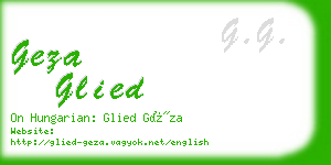 geza glied business card